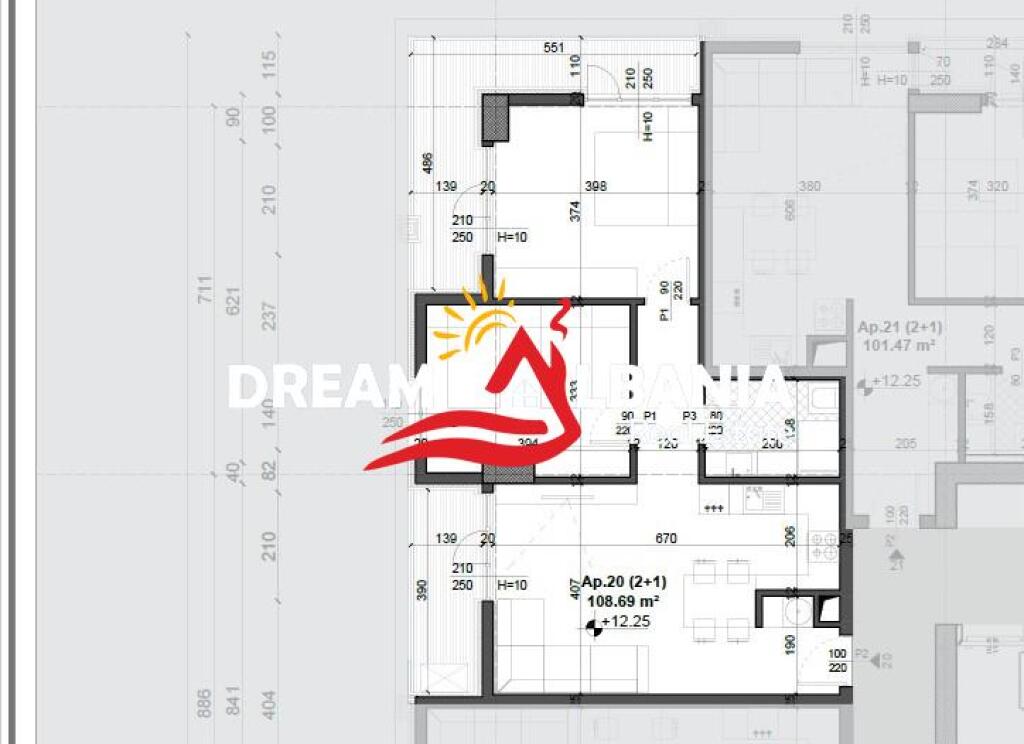 Apartment 2+1+parking included for sale at Fusha e Aviacionit, Simon Gjoni street (ID 41211831)