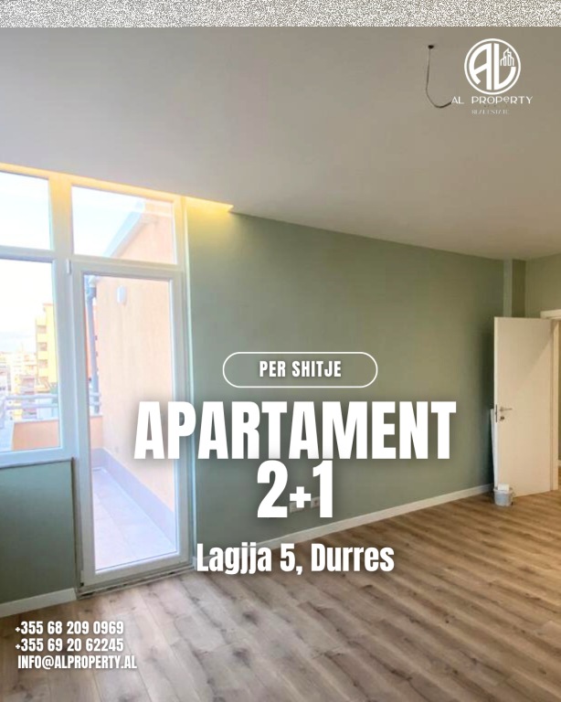 For sale: 2+1 apartment in Neighborhood 5, near Kazazi, Durres. The apartment has been recently renovated and is ready for furnishing.