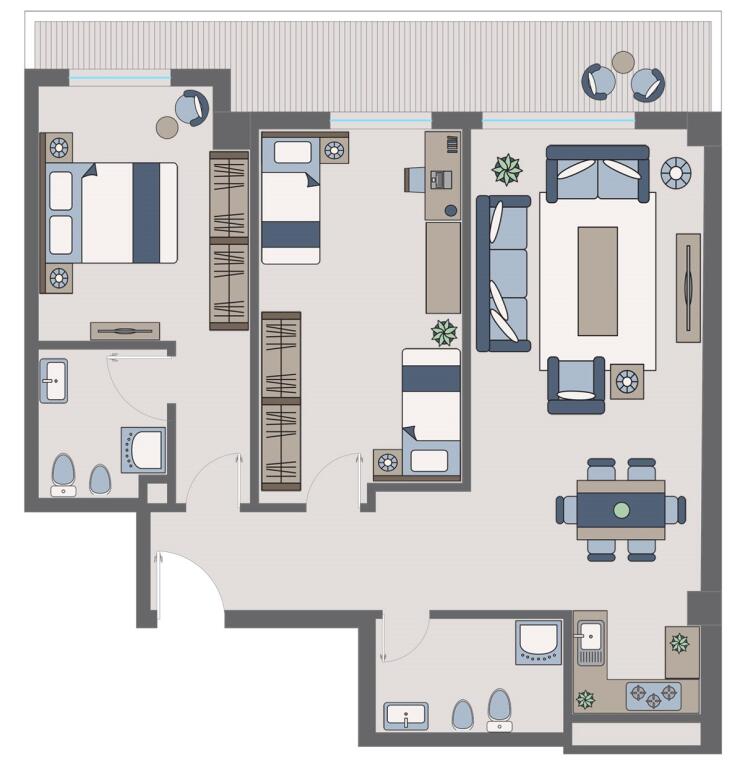 Appartamento 2+1 in vendita a Zogu Zi, vicino al Ring Center a Tirana (ID 4121736)