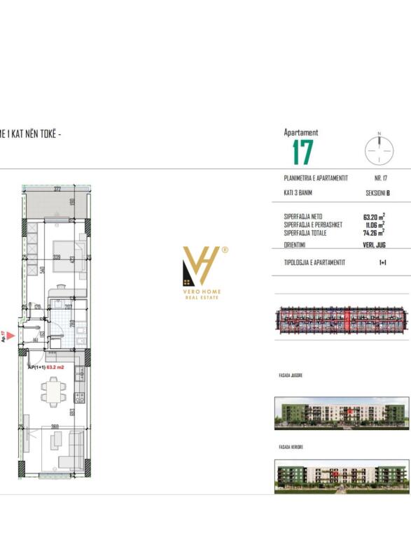 APARTMENT FOR SALE 1+1+BLOCK IN BATHORES CIRCLE 58,000 EURO