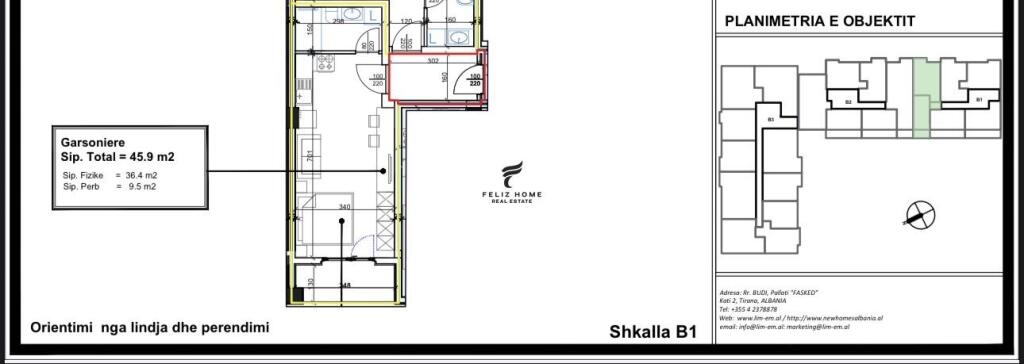 SHITET GARSONIERE 45 M2 FUSHA E AVIACIONIT 76.000 EURO