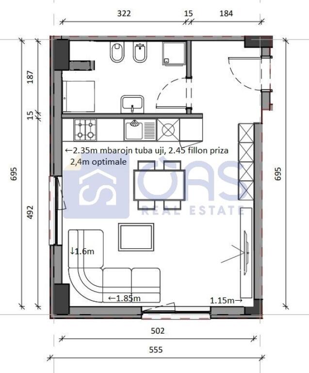 Studio apartments are available in Ali Dem for 250 euros.