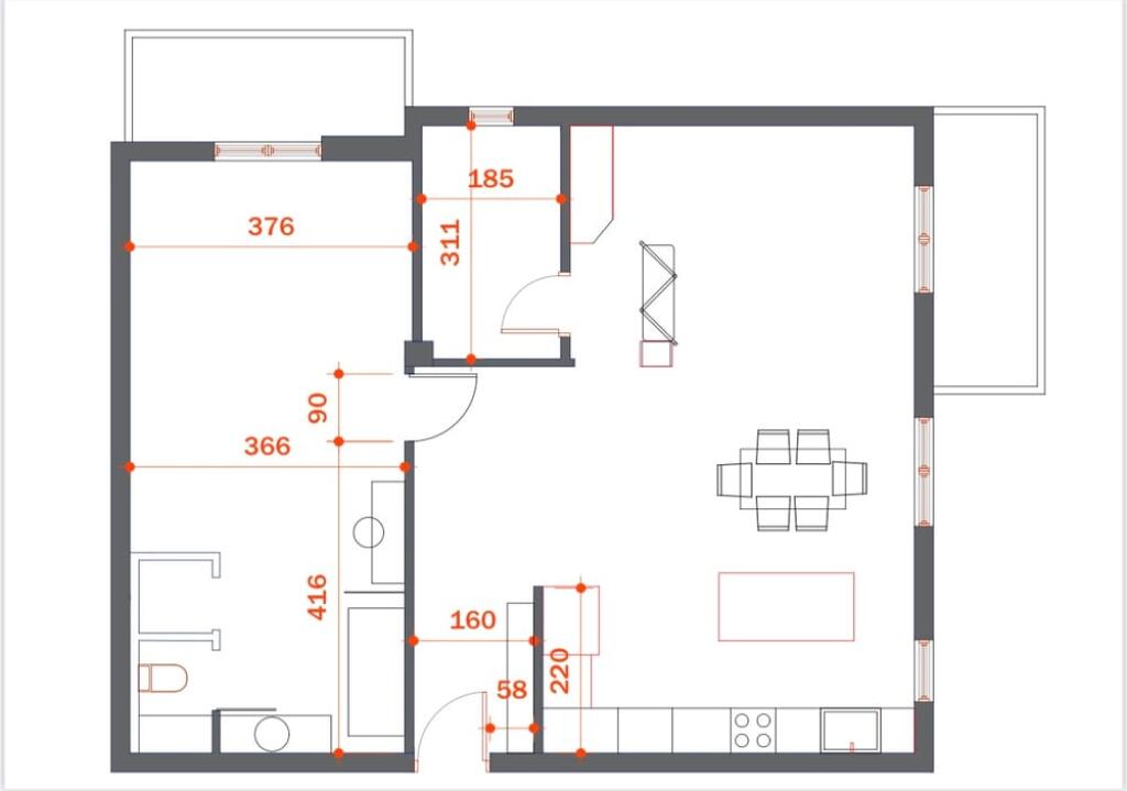 2+1 apartment for sale in the area of Durres Street, near Qemal Stafa Gymnasium.