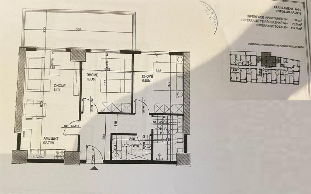 Apartament 2+1 ne shitje tek Fusha e Aviacionit, prane Shkolles “Dhora Leka” (ID 41211970)