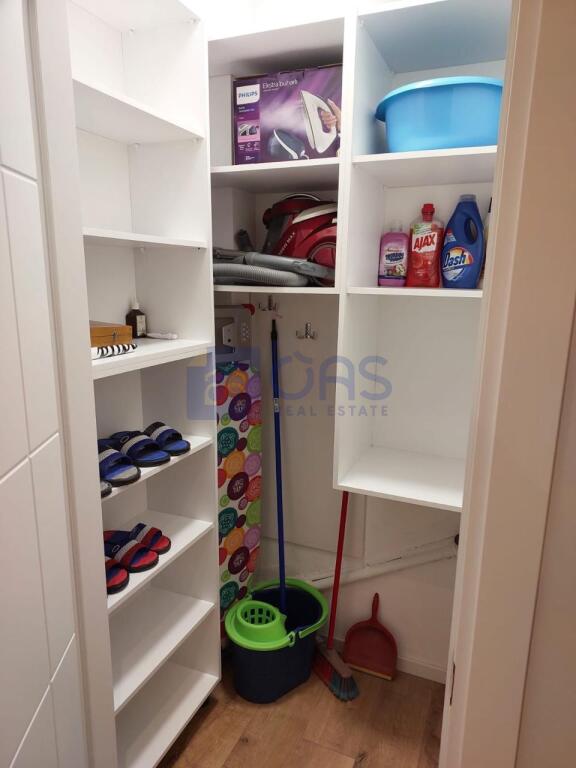 An apartment is available for rent 1+1 on Dibra Street for 680 euros.