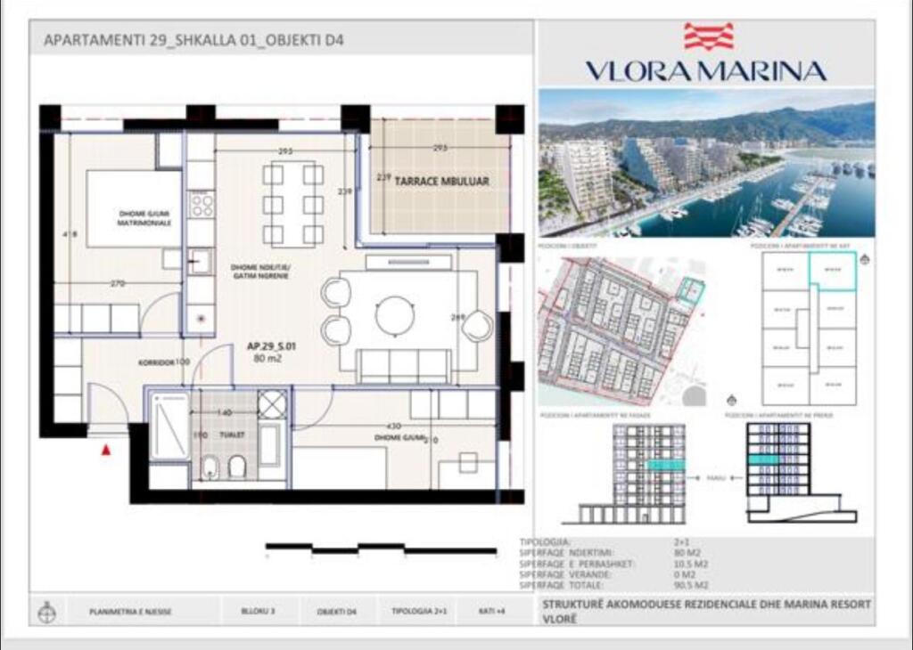 APARTMENT 2+1 FOR SALE IN VLORE 315,000 EURO