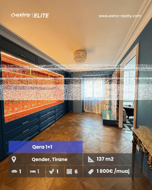 LUXURIOUS 1+1 RENTAL, CENTER OF TIRANA