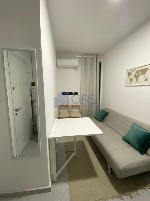 A 1+1 apartment is for rent on Dibra Street for 420 euros.