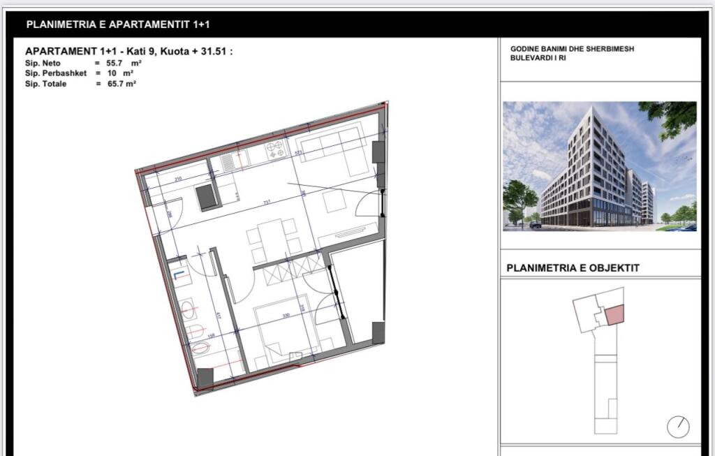 1+1 Apartment for Sale at the Train Station