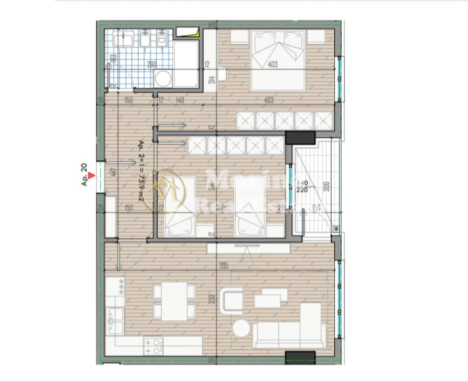 Sale, 2+1 apartment Univers City 81,800 Euro