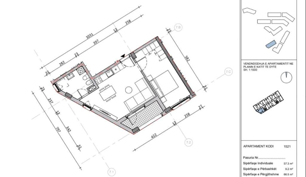 ♦APARTMENT FOR SALE 1+1 AT REZIDENCA OXA FOR 1300€/m²