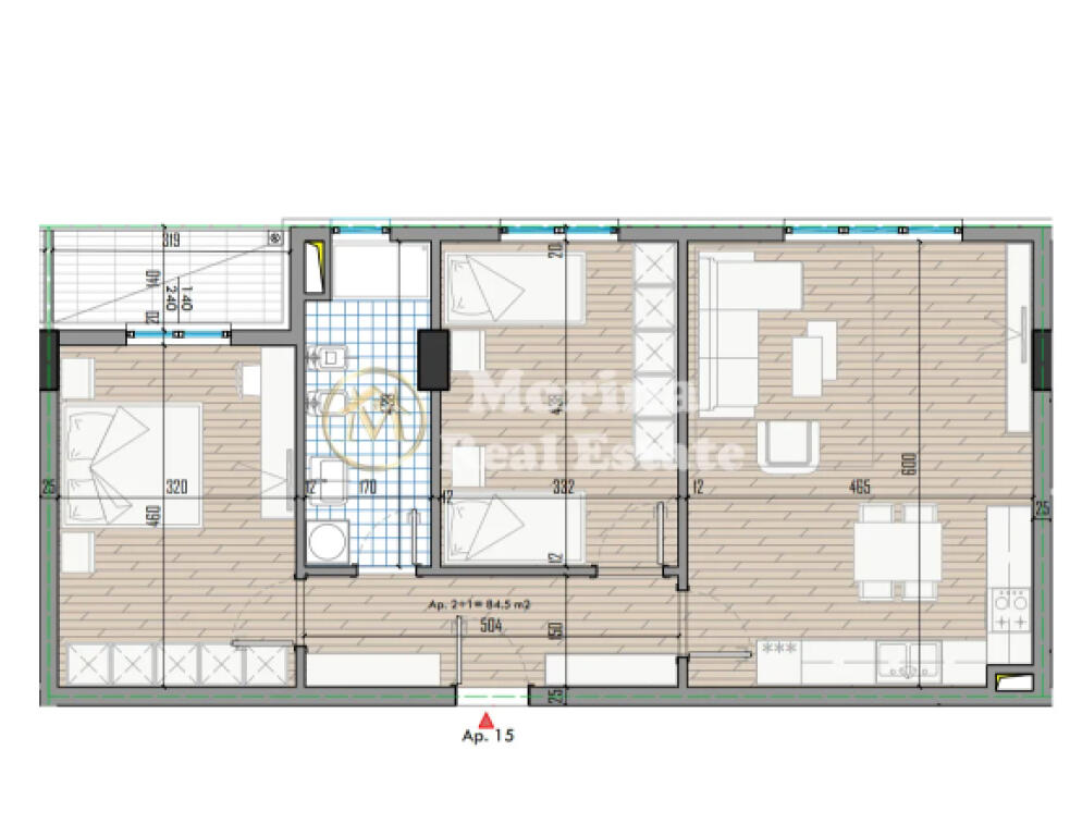 Apartment for sale 2+1 Univers City, 91,000 euros, 0692040509