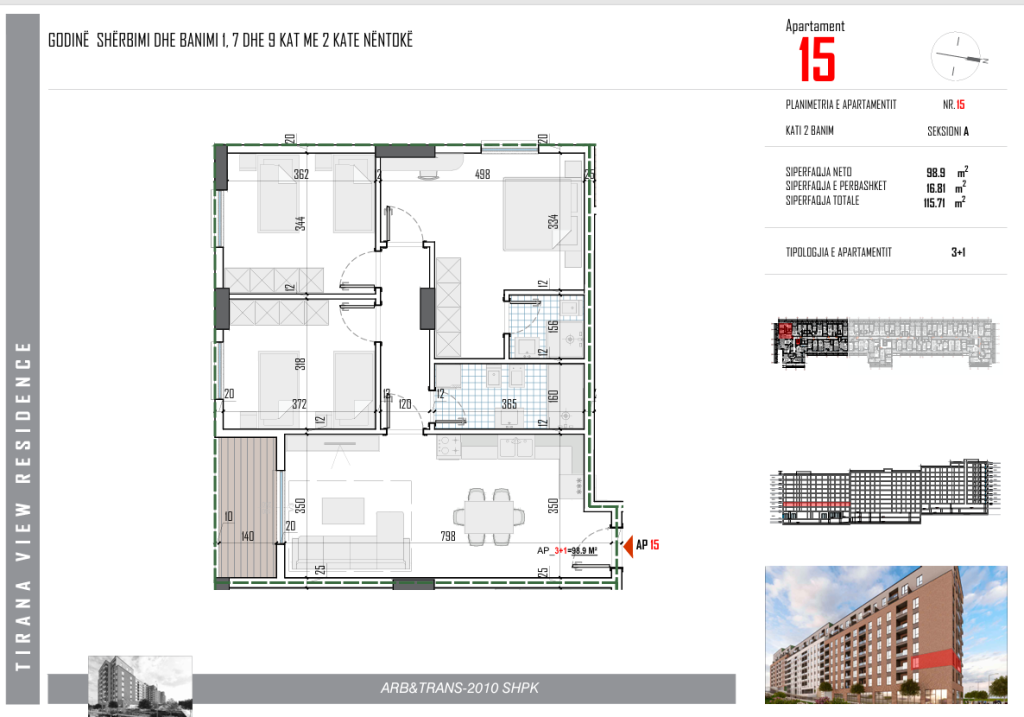 FOR SALE APARTMENT 3+1 OPPOSITE 5 - MAJI STREET &amp; NEAR THE NEW BOULEVARD IN PASKUQAN.