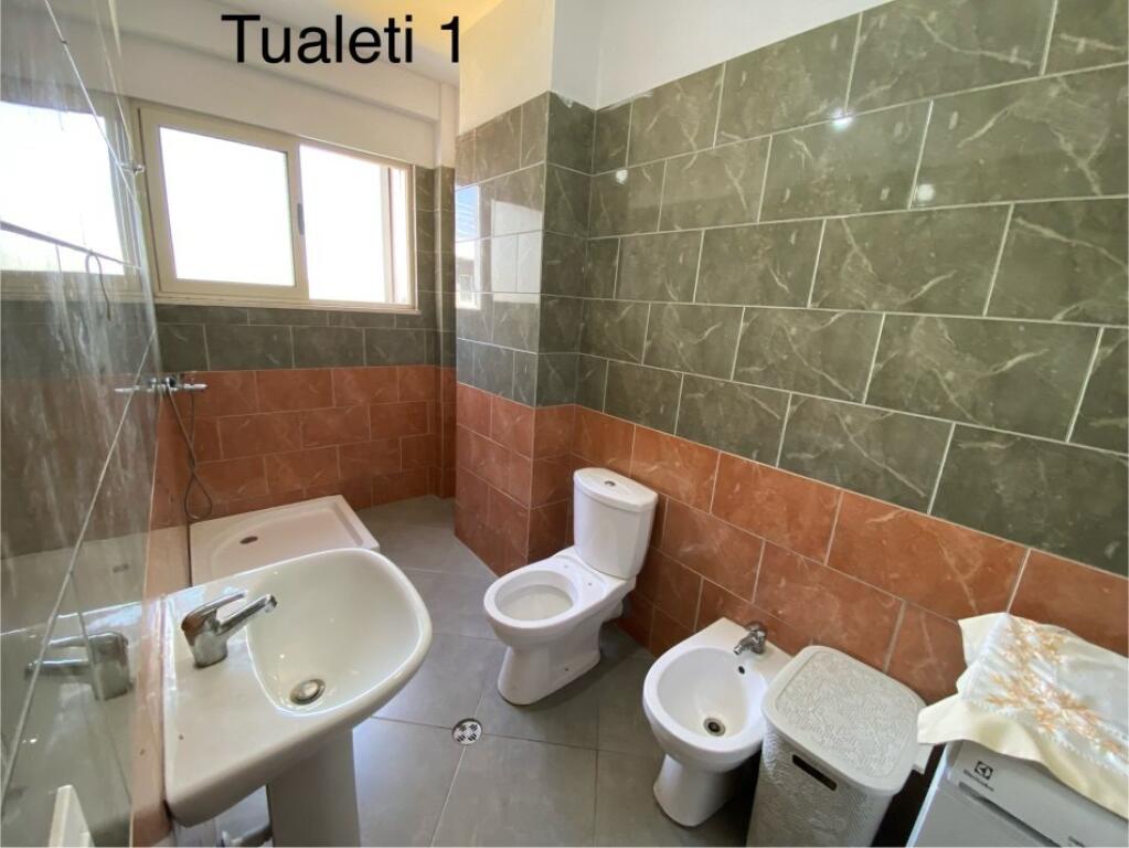 A 2+1+2 apartment is available in Shkoze, a new building with an elevator.