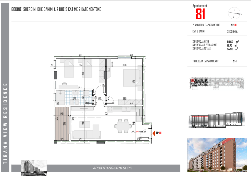 FOR SALE APARTMENT 2+1 OPPOSITE 5 - MAJI STREET &amp; NEAR THE NEW BOULEVARD IN PASKUQAN