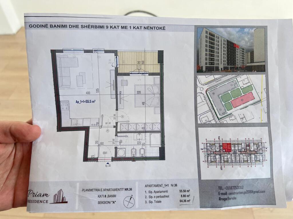 ✅️ Apartment for sale 1+1 with balcony in Kamez