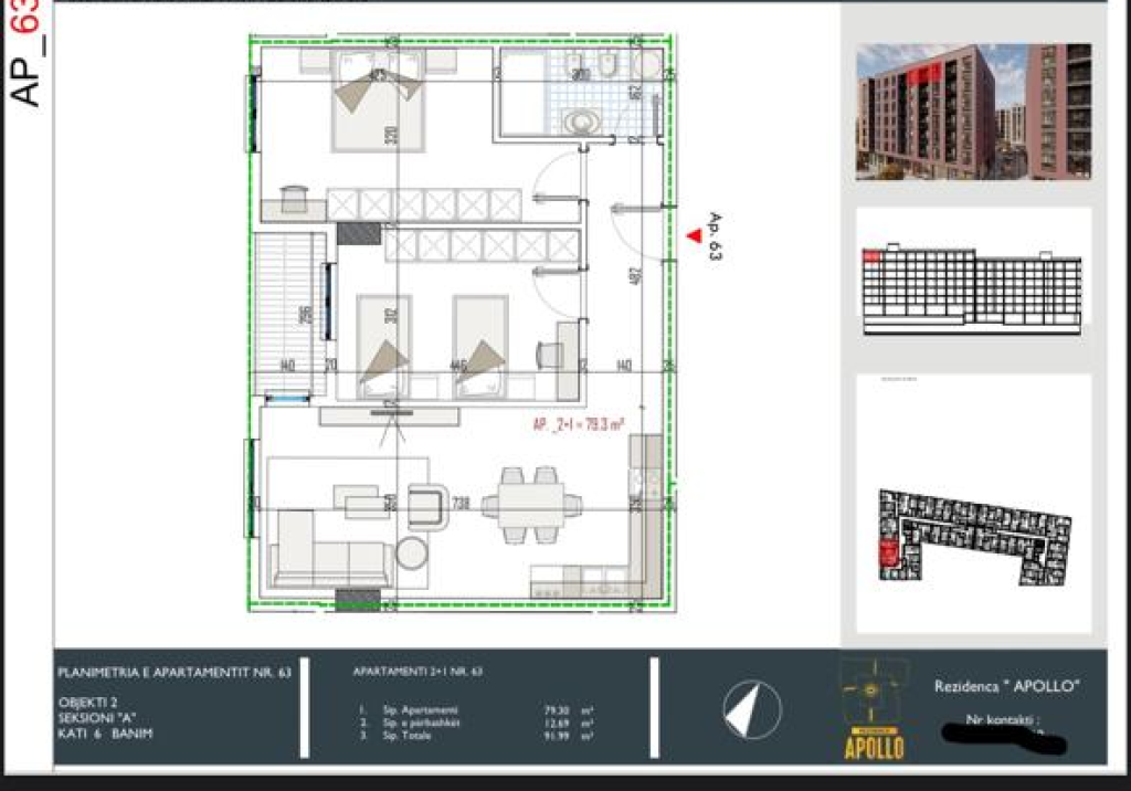 Vendesi Appartamento 2+1+Balcone Paskuqan Apollo Residenza (possibilità di acquisto a rate)