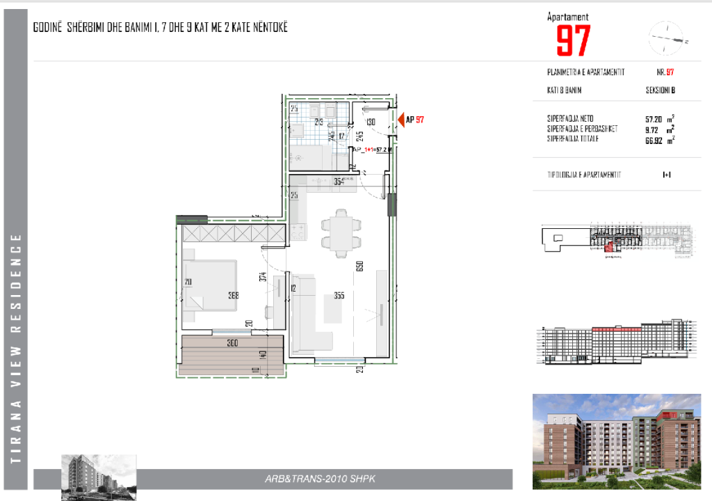 FOR SALE APARTMENT 1+1 OPPOSITE 5 - MAJI STREET & NEAR THE NEW BOULEVARD IN PASKUQAN