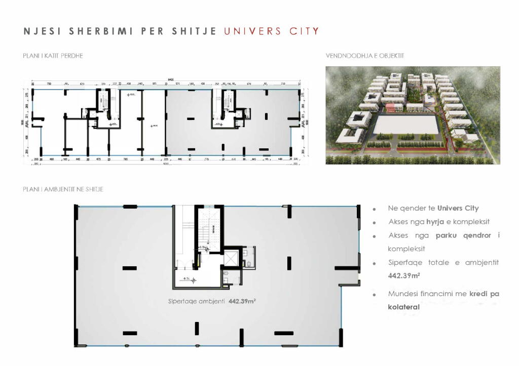 BUSINESS SPACES FOR SALE IN THE UNIVERS CITY RESIDENTIAL COMPLEX