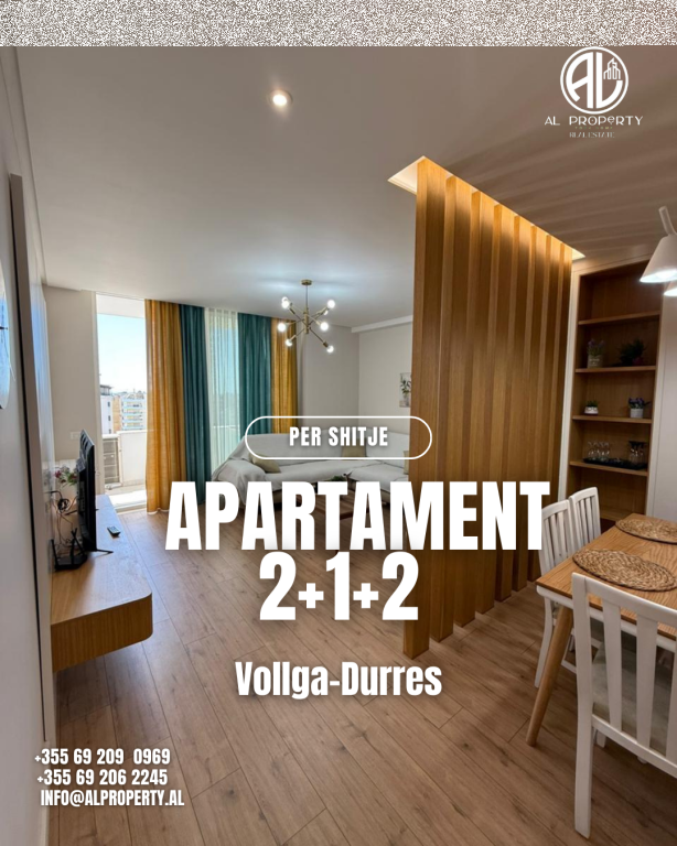 💠 Shitet Apartament 2+1+2+ post parkimi ,  me pamje deti,Vollga – Durres 