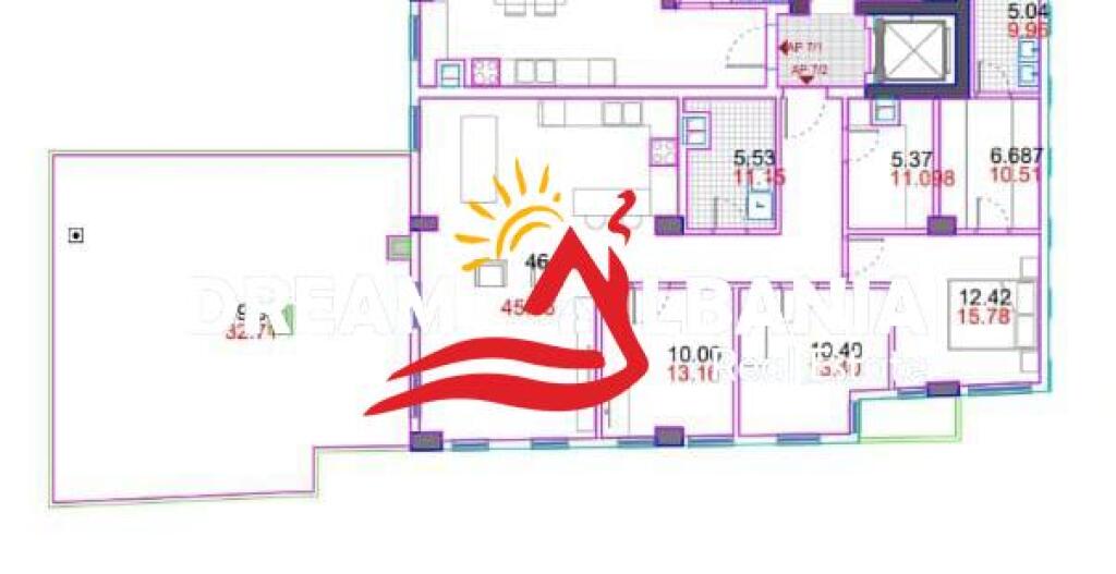 Apartment for sale 3+1+2+veranda on Qemal Stafa Street, near the Red School, Tirana (ID 4131427)