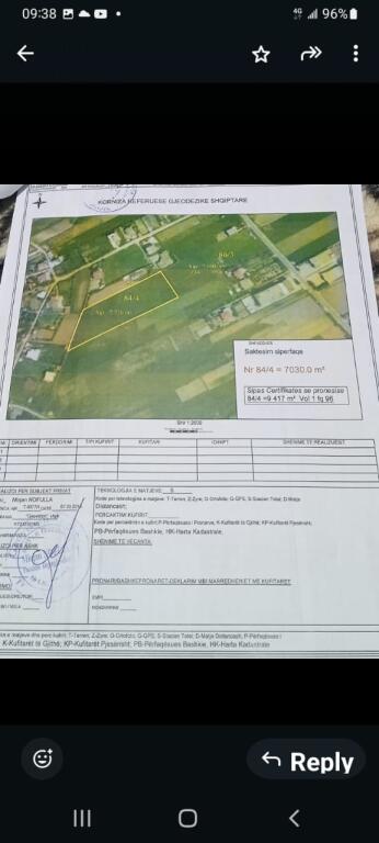 Land for sale in Prush.