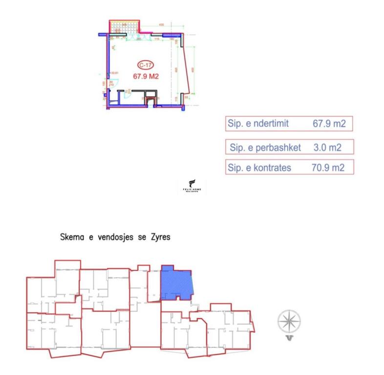 OFFICE FOR RENT 65 M2 BLOCK 1,000 EURO
