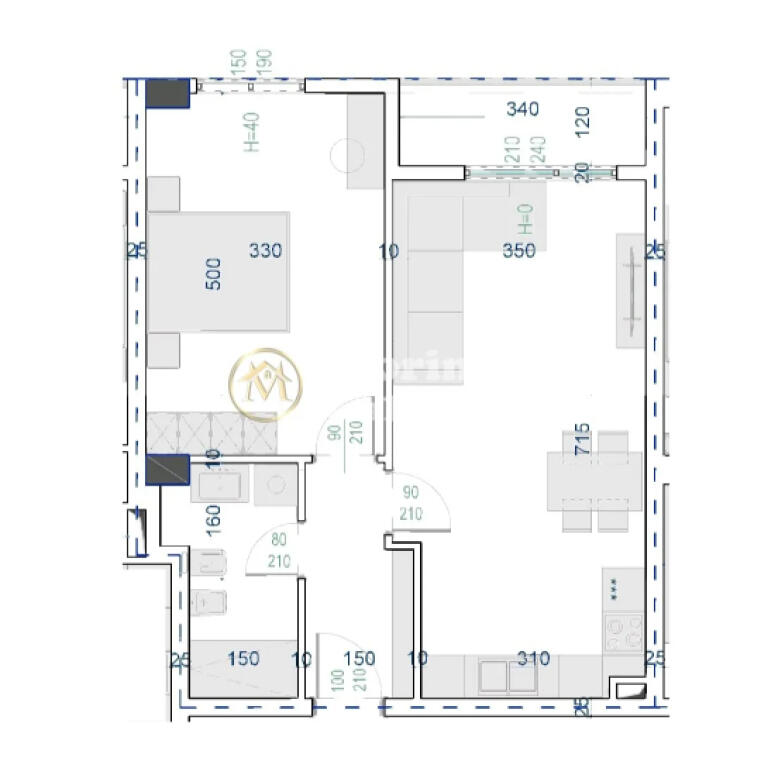 Shitje, apartament 1+1, Kamez, 57.000 Euro