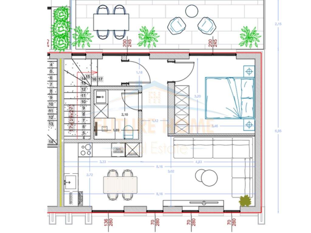 For sale, Apartment 1+1, West Home Residence, Farkë