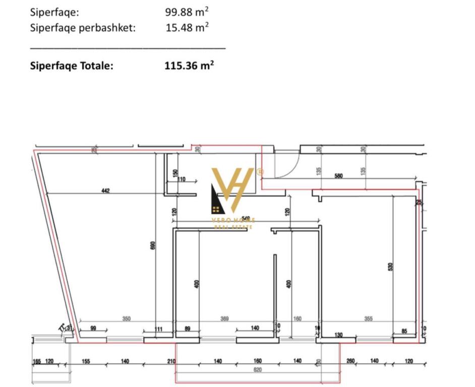 FOR SALE APARTMENT 2+1+2 AT PORTA E RE, SAUK