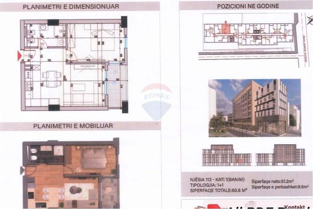 Apartament 1+1 për shitje