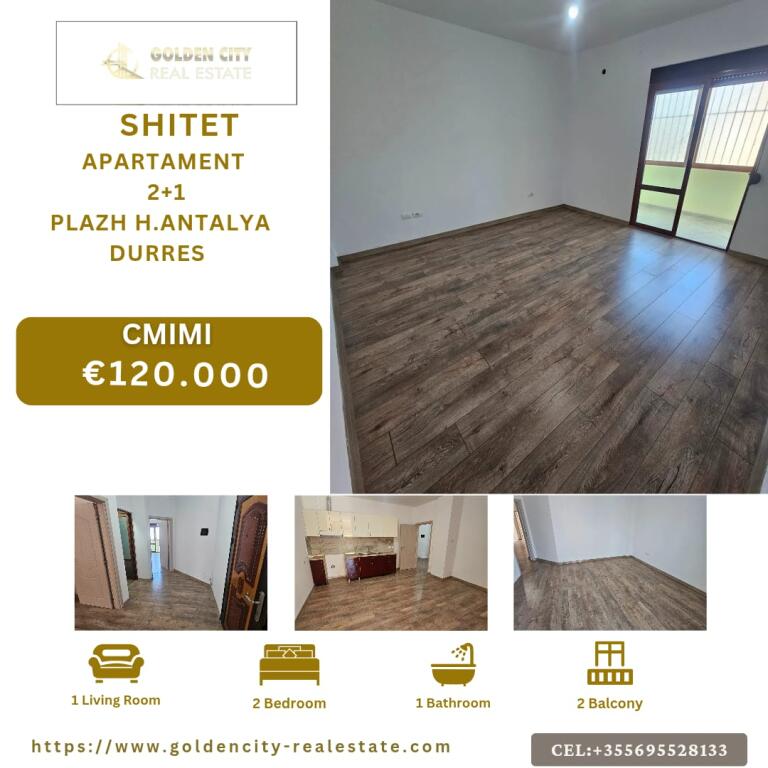 Vendesi Appartamento 2+1 – Spiaggia, Durazzo (Vicino all'Hotel Antalja)