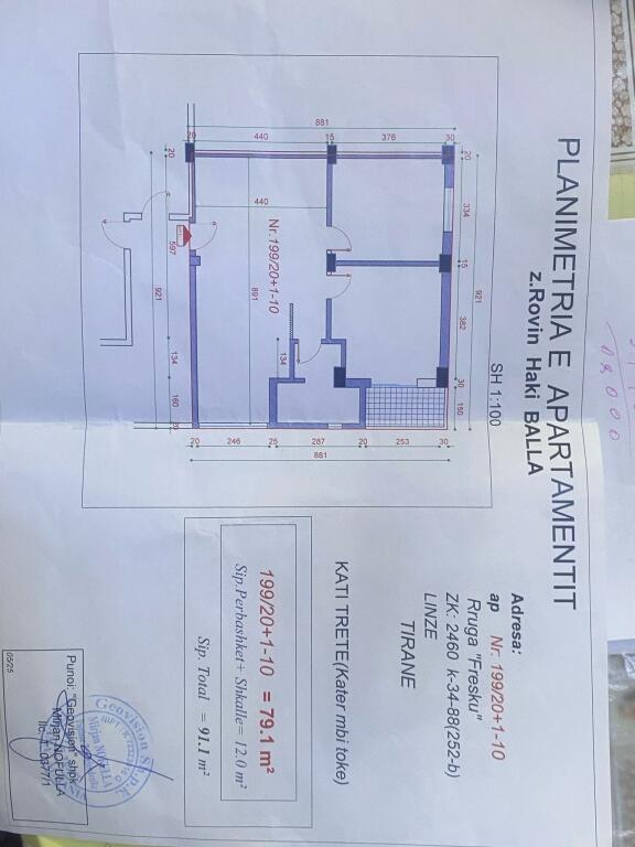 For sale 2+1 apartment next to Restaurant Freskut