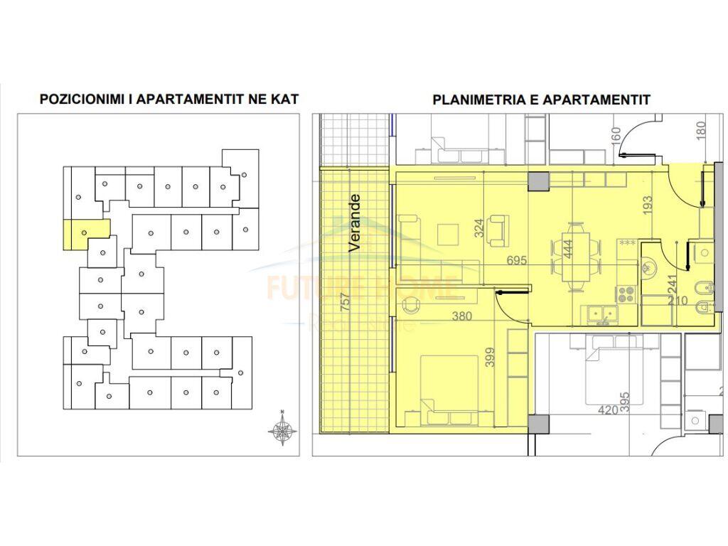 Shitet, Apartament 1+1, Paskuqan, Tiranë
