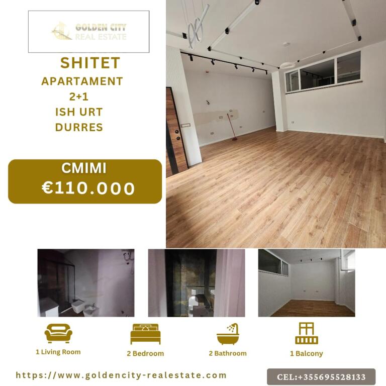 For Sale Apartment 2+1+2 Bathrooms – Super Investment in Durrës! Near Ish-Urt, Durrës
