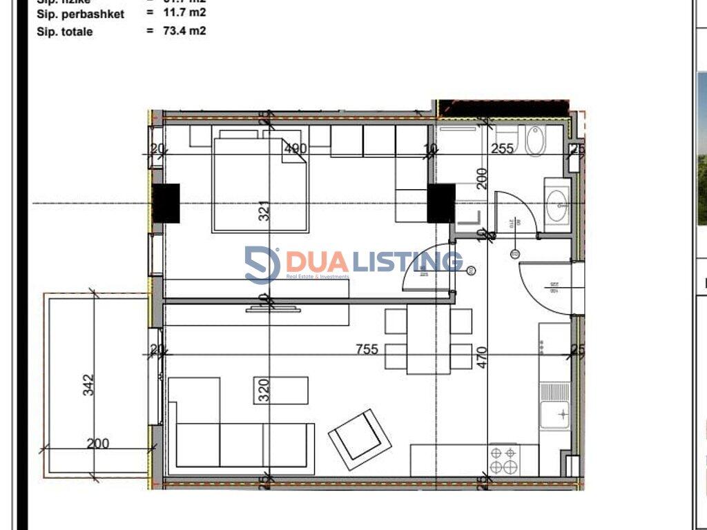 We are selling a 1+1 apartment at Aluna Complex, Paskuqan!