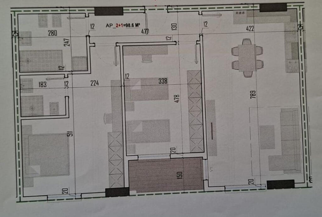 Appartamento in Vendita 2+1+2 a Paskuqan (ID B120684) Tirana.