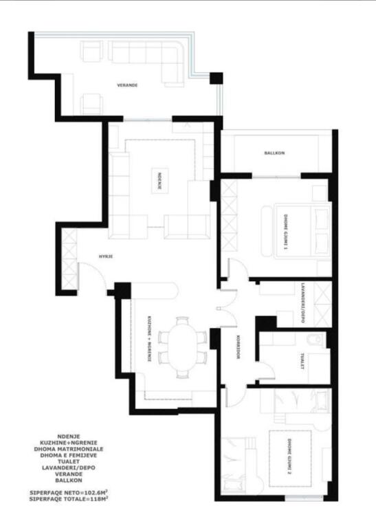 Appartamento in vendita 2+1+veranda a Fresk