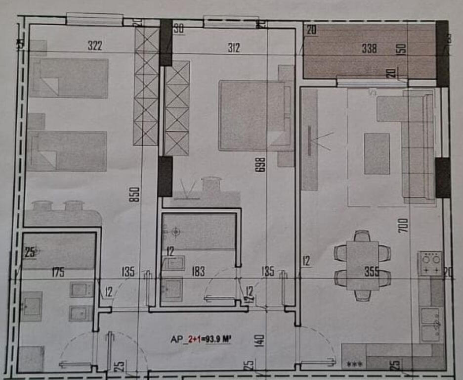 Appartamento in Vendita 2+1+2 a Paskuqan (ID B120683) Tirana.