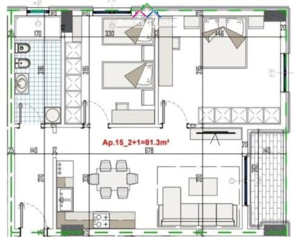 Appartamento in Vendita 2+1 a Paskuqan (ID B120597) Tirana