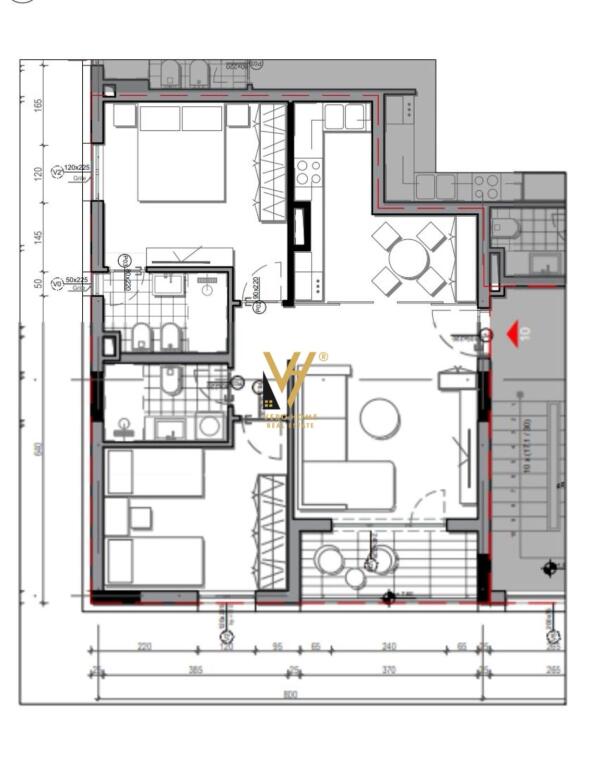 VENDESI APPARTAMENTO 2+1+2+BLK PRESSO IL COMPLESSO PARK LIFE 2, LIQENI I THATE