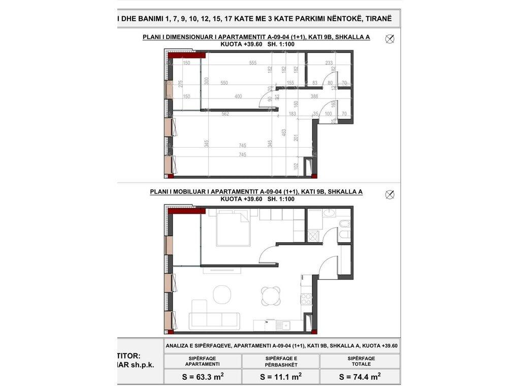 FOR SALE APARTMENT 1+1 AT THE RESIDENCE "ART N’LAGJE, AULONAMAR" FORMER VENUE!!