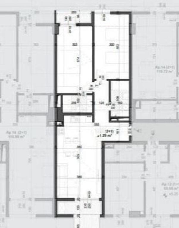 Apartment for Sale 2+1 at Fusha e Aviacionit
