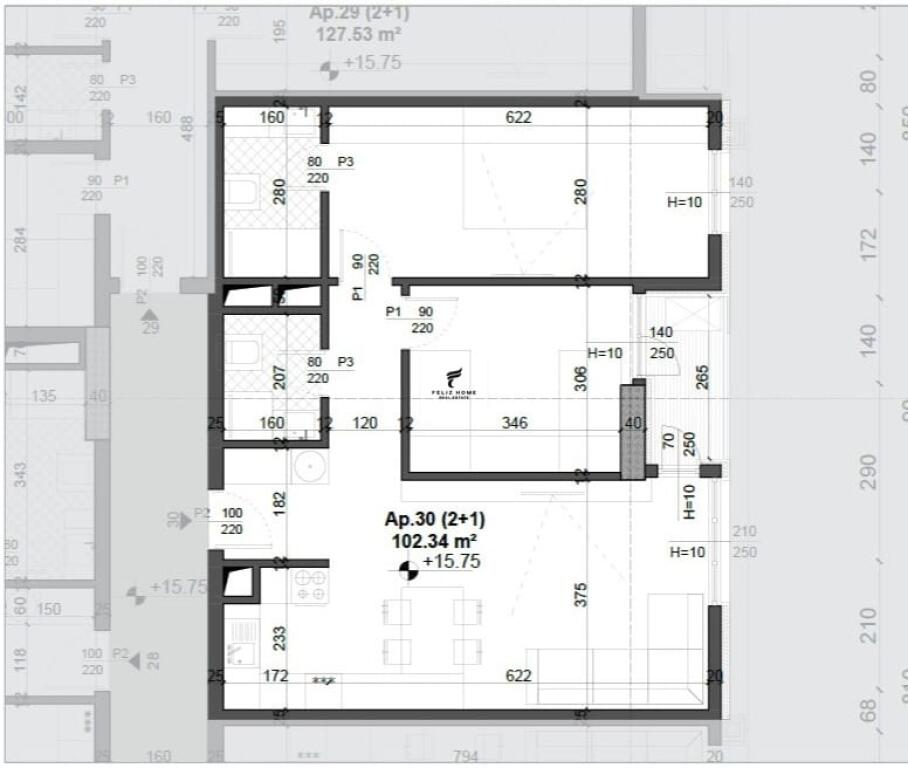 FOR SALE APARTMENT 2+1 FORMER AVIATION FIELD
