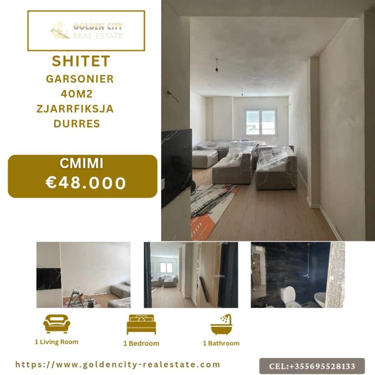 Garsoniere për Shitje – Zona e Tregut Industrial, Durrës
