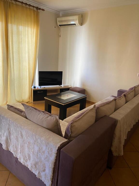 A few minutes away from Pallati me Shigjeta, an apartment 2+1+2 is for rent, furnished.