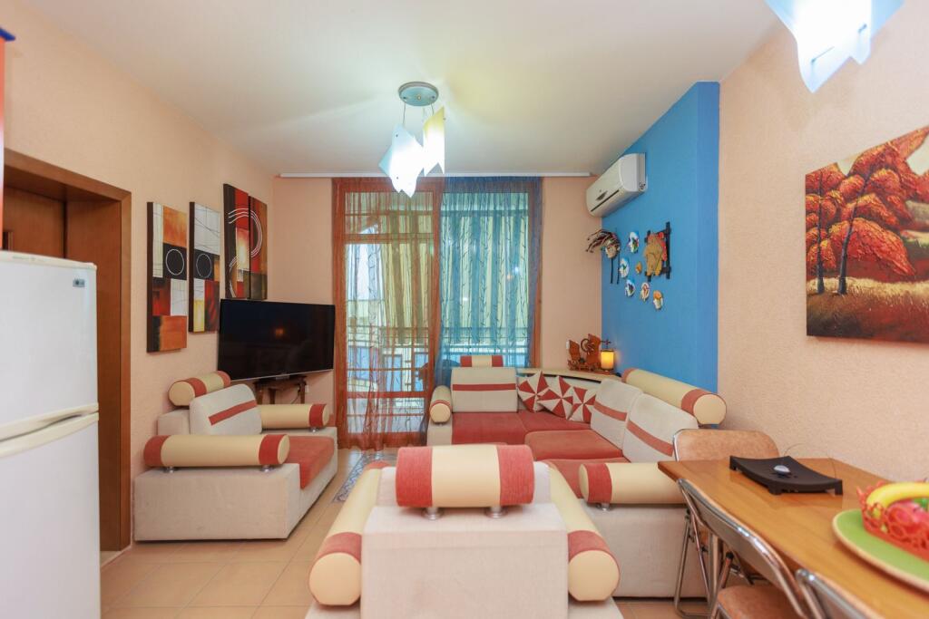 FOR SALE SUPER APARTMENT 2+1+2 WITH SEA VIEW IN GOLEMI BEACH