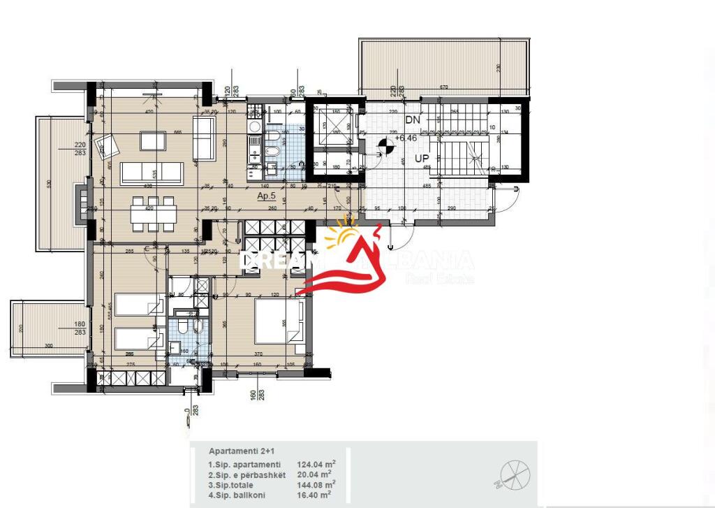 Appartamento 3+1 in vendita a Farke, in una delle residenze più prestigiose di Tirana (ID 41211984)