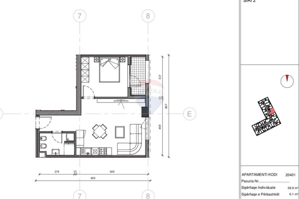 1+1 apartment for sale