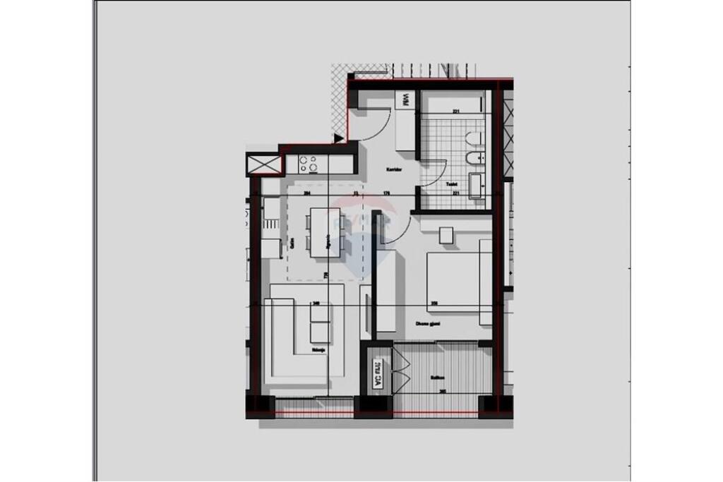 The sale price is 2600 euro/m2 comes with price Clearing Apartment 1+1 for Sale